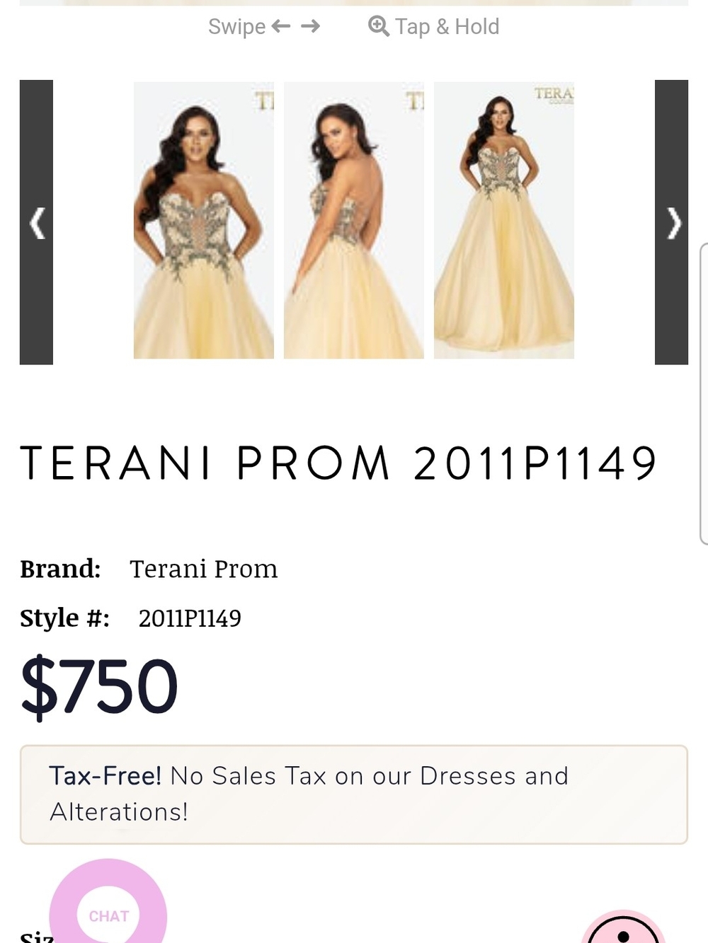 US 8 Terani Couture SIZE 8 Ballgown NWTS AND In ORIGINAL PACKAGING